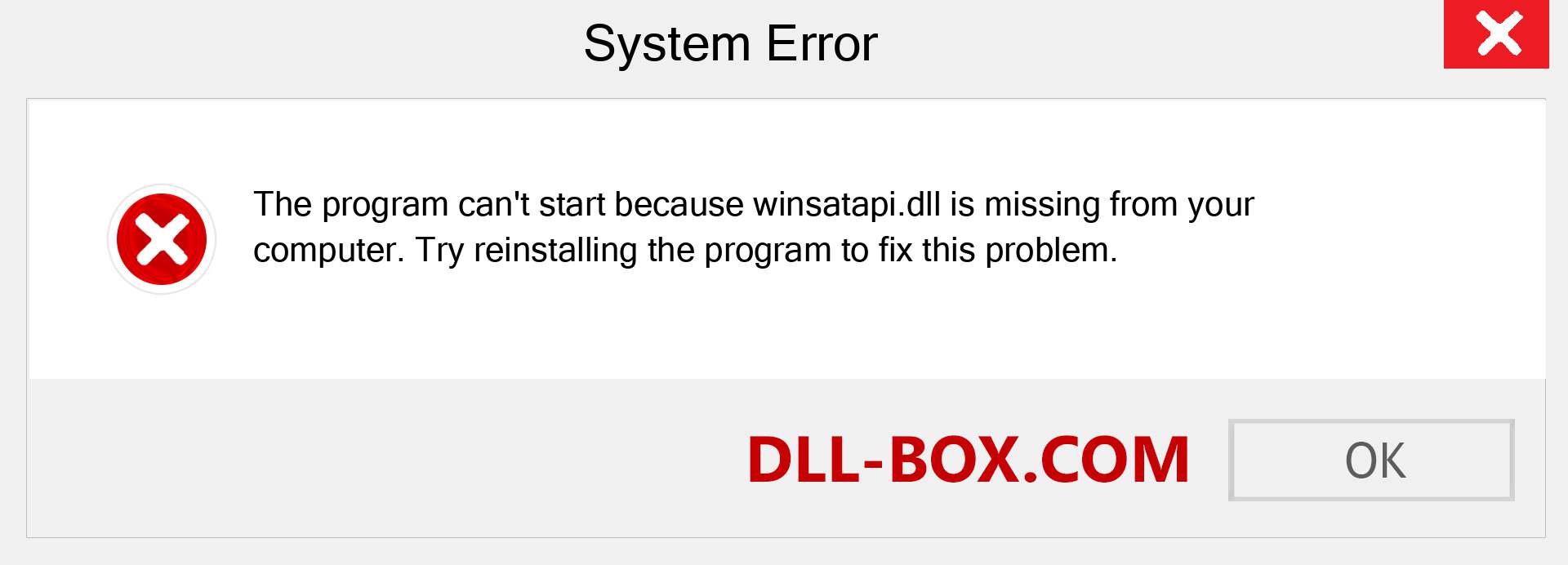  winsatapi.dll file is missing?. Download for Windows 7, 8, 10 - Fix  winsatapi dll Missing Error on Windows, photos, images
